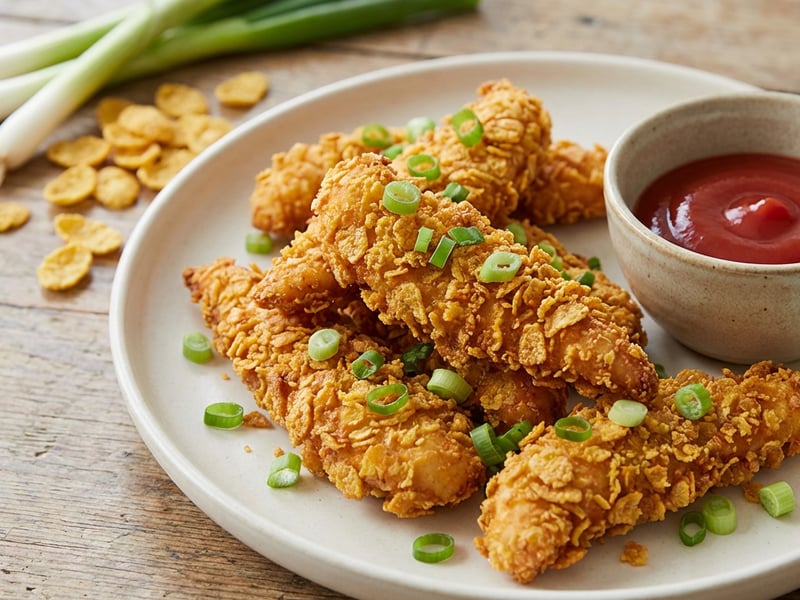 Chicken strips from an air fryer