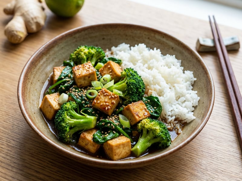 Stir Fry Tofu with Rice