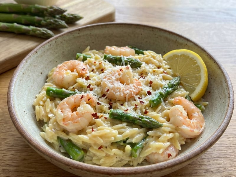 Orzo with Shrimp and Asparagus