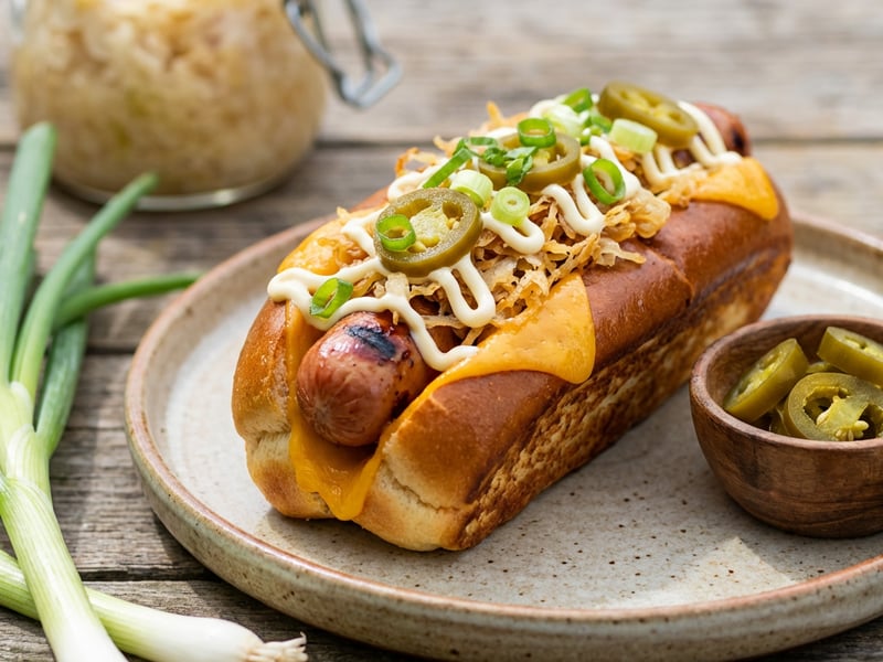 Cheddar hotdog by Pavel Berky