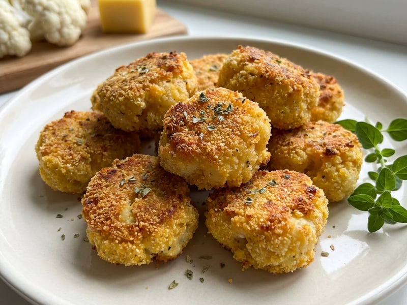 Cauliflower and Cheese Nuggets