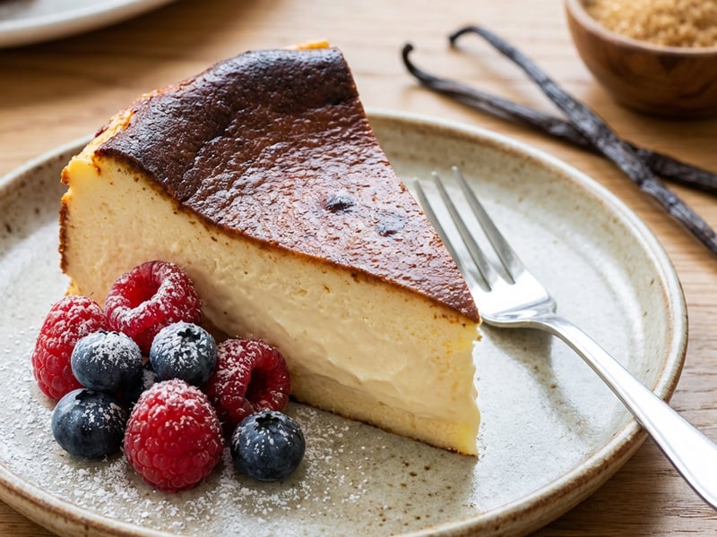Baskický spálený cheesecake