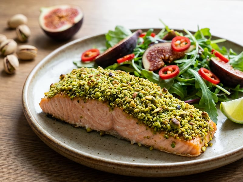 Salmon in Pistachio Crust