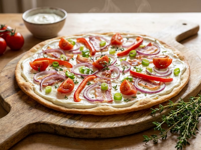 Kuchařský box – Flammkuchen (koláč z tenkého, kynutého těsta)