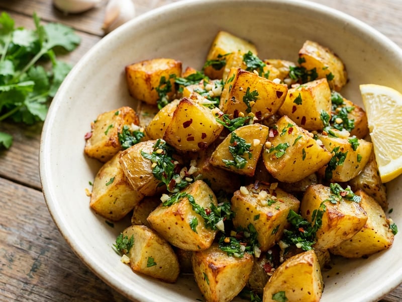 Pikantní libanonské brambory (batata harra)