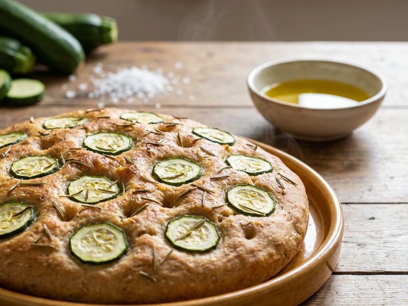Italská focaccia s cuketou