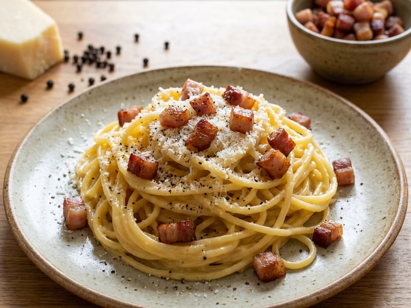 Extra creamy spaghetti carbonara by Pavel Berky