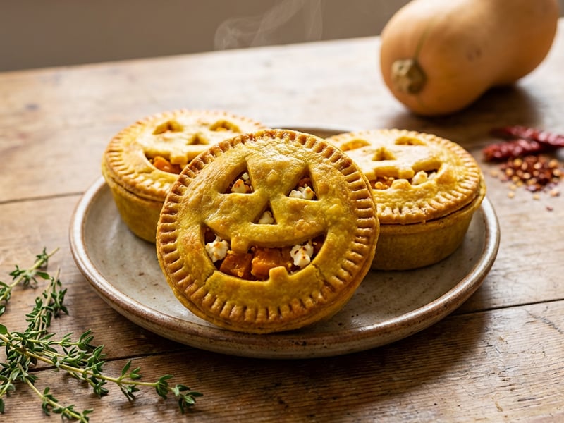 Halloween Pumpkin Feta Pies