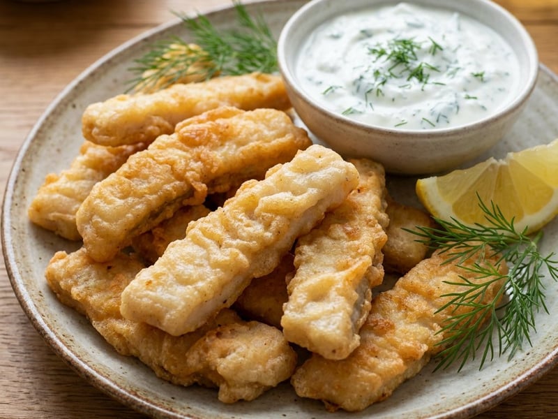 Carp fries with dill dip by Pavel Berky
