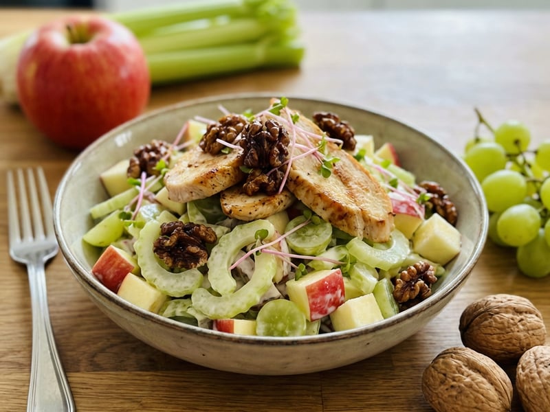 Waldorf Salad with Turkey Meat