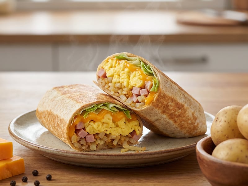 Burrito with Potato and Cheddar