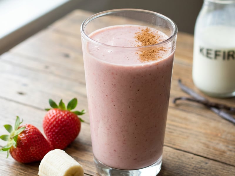 Jahodovobanánové smoothie