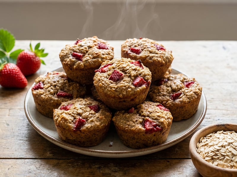 Strawberry-Oat Muffins