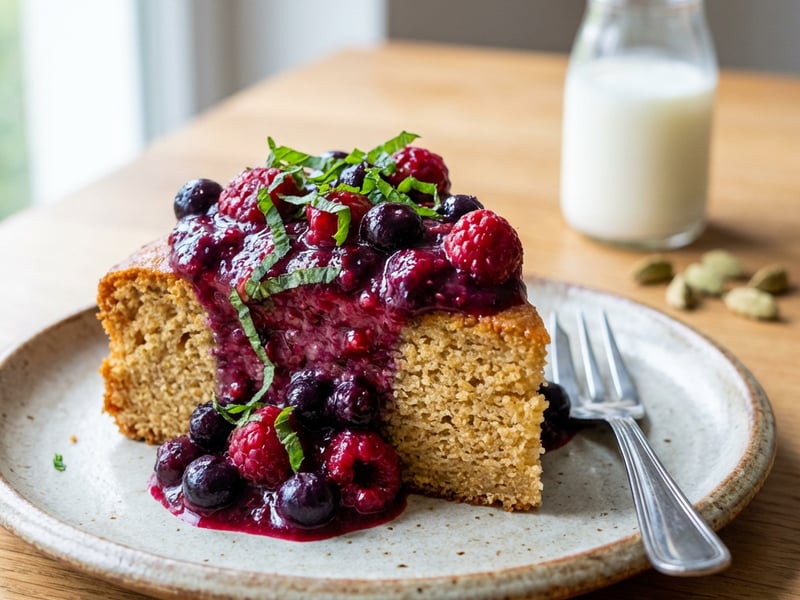 Kefir Cake with Forest Fruit

