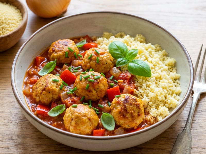 Turkey Meatballs with Couscous