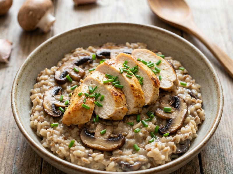 Mushroom and Chicken Risotto