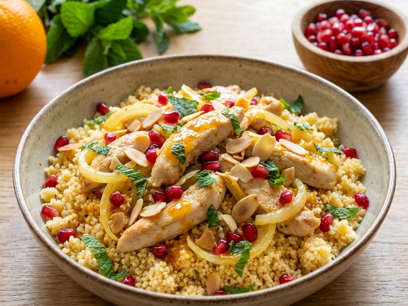 Salad with chicken and couscous