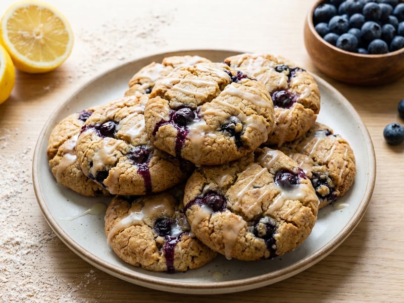 Blueberry Cookies with Cream Cheese