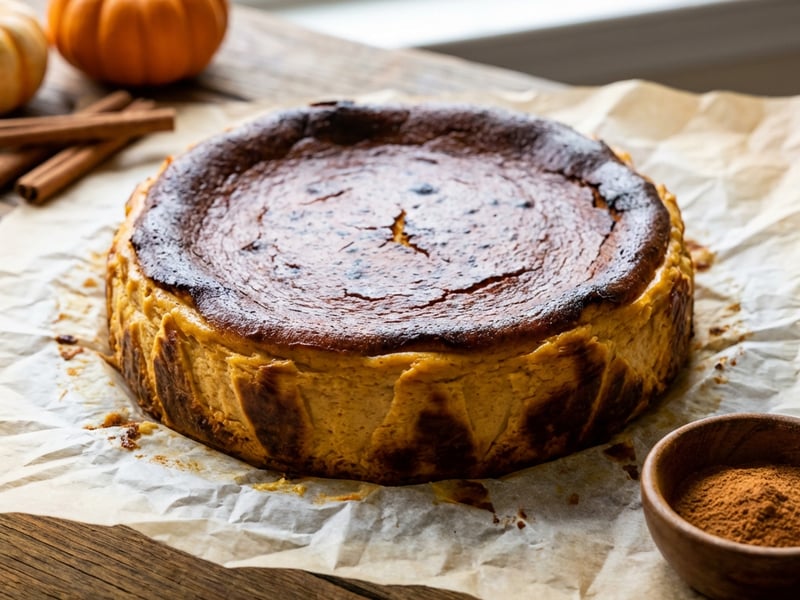 Pumpkin Basque Cheesecake