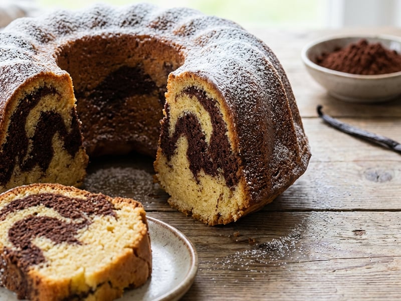 Vegan Marble Bundt Cake