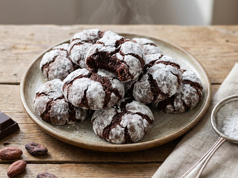 Čokoládové crinkles sušenky