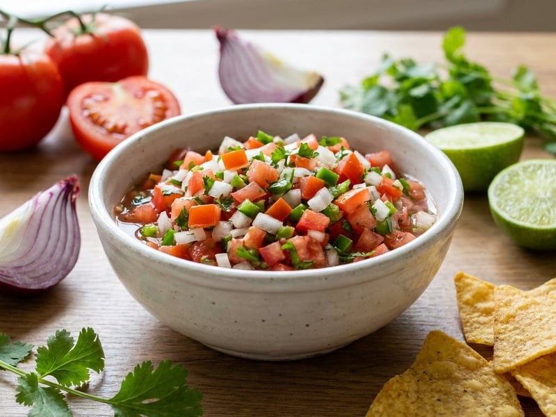Homemade Tomato Salsa (Pico de gallo) | Quick and Fresh