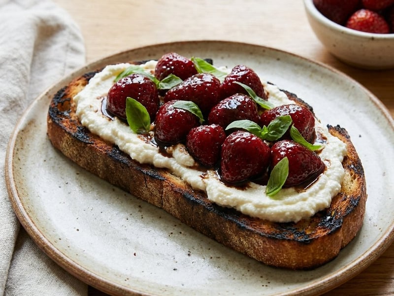 Toast s glazovanými jahodami | Rychlá letní snídaně