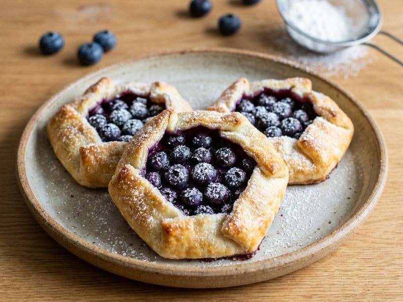 Mini blueberry galettes