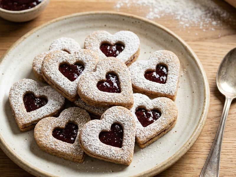 Whole grain Linzer cookies | Healthy Christmas cookies