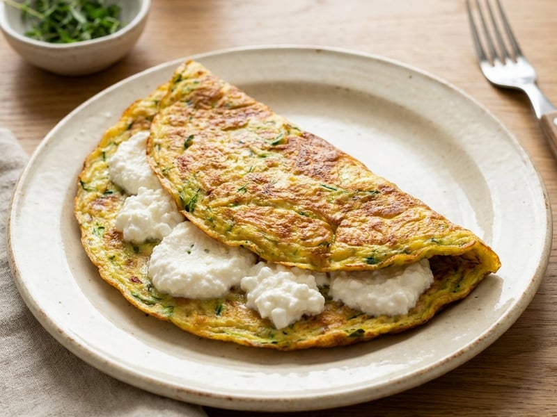 Zucchini tortilla with ricotta | Light and quick dinner