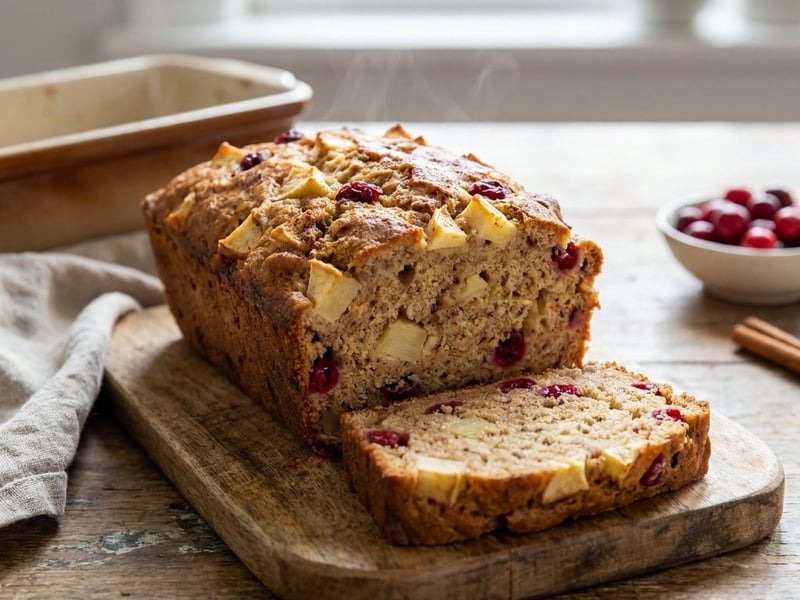 Apple Bread | Moist Wholemeal Bread with Cranberries