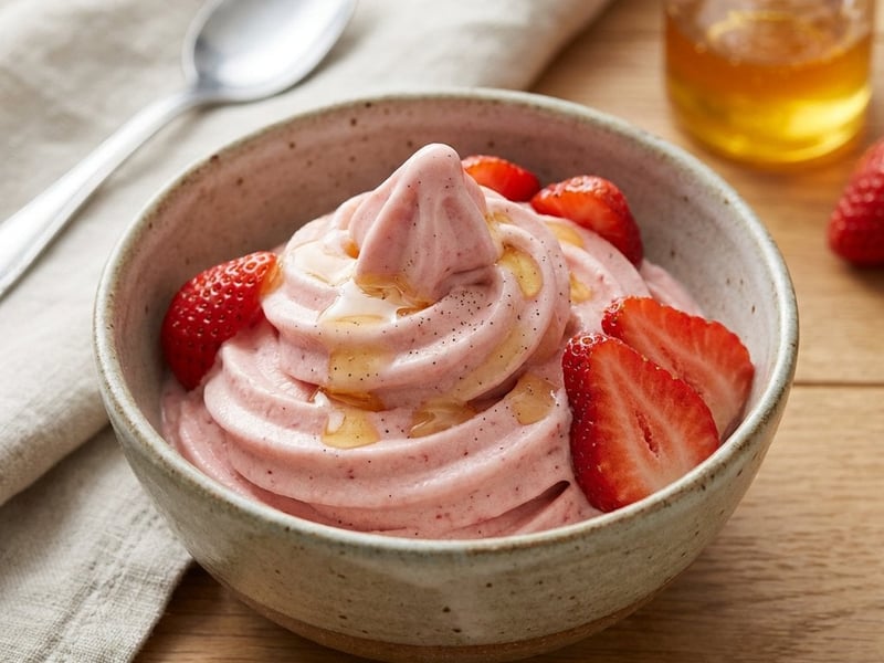 Strawberry Frozen Yogurt | Refreshing Summer Dessert
