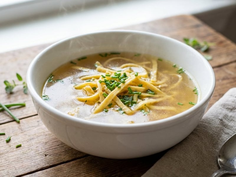 Chicken broth with Celestine noodles | Honest soup