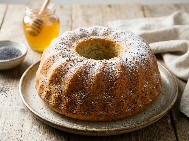 Poppy Seed Bundt Cake | Moist and Healthy Sugar-Free