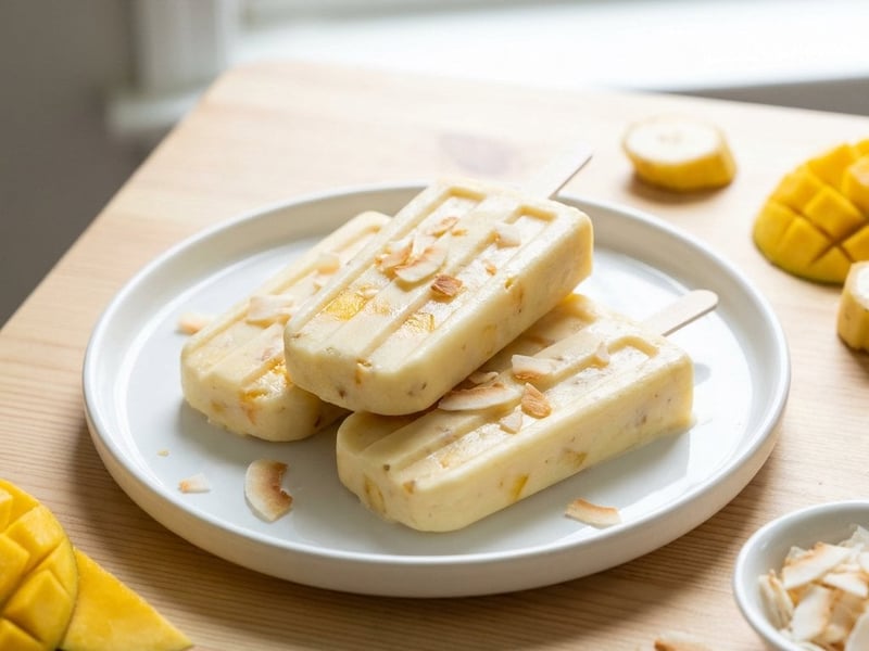 Mango Ice Cream with Banana and Coconut for Kids | Healthy Refreshment