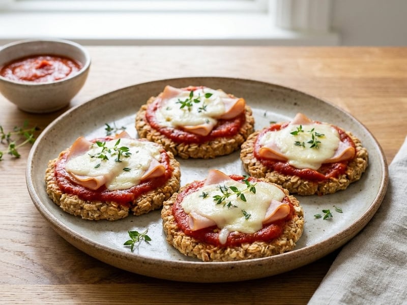 Oat Mini Pizzas | Yeast-Free Fitness Pizza