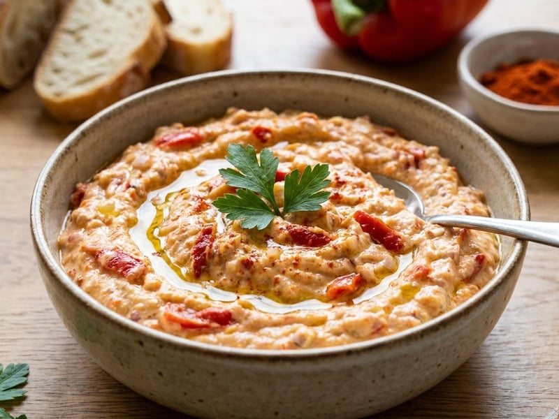 Bell Pepper Spread | Quick and Healthy Snack