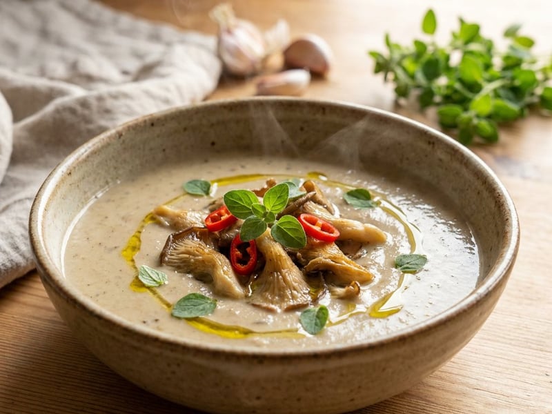 Oyster Mushroom Soup | Warming Mushroom Classic