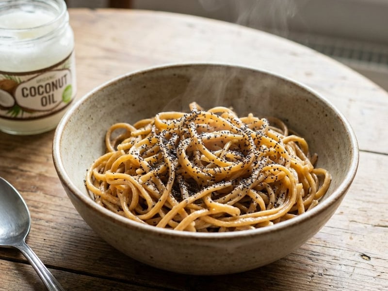 Wide noodles with poppy seeds | Traditional sweet treat