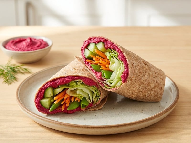 Hummus Wrap | Quick and Healthy Snack