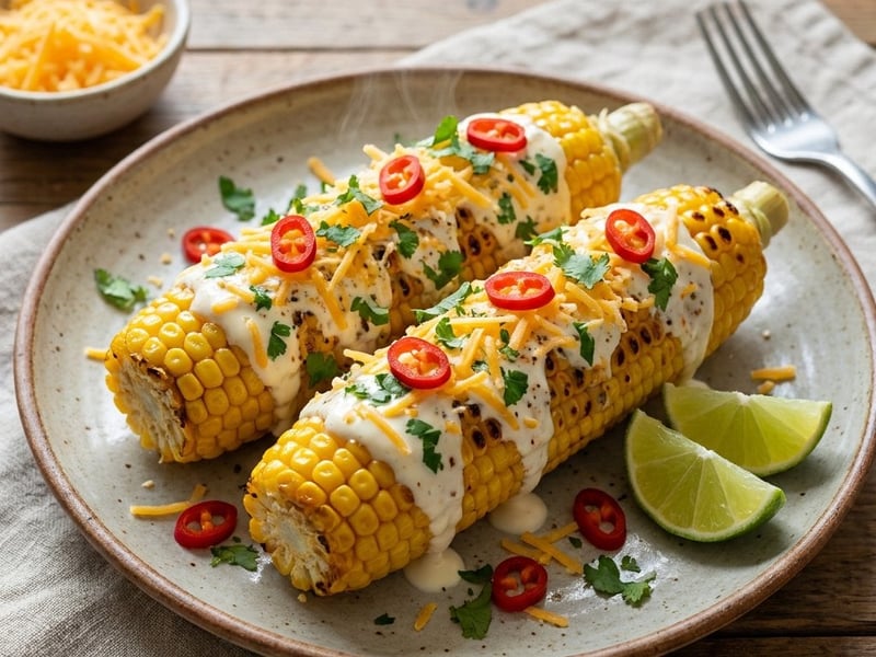 Elotes - mexická grilovaná kukuřice