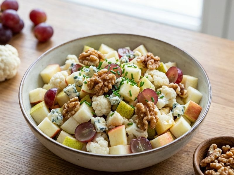 Apple, Cauliflower, and Blue Cheese Salad
