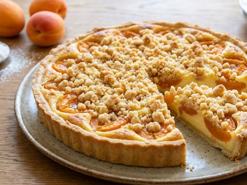 Linzer Tart with Apricots