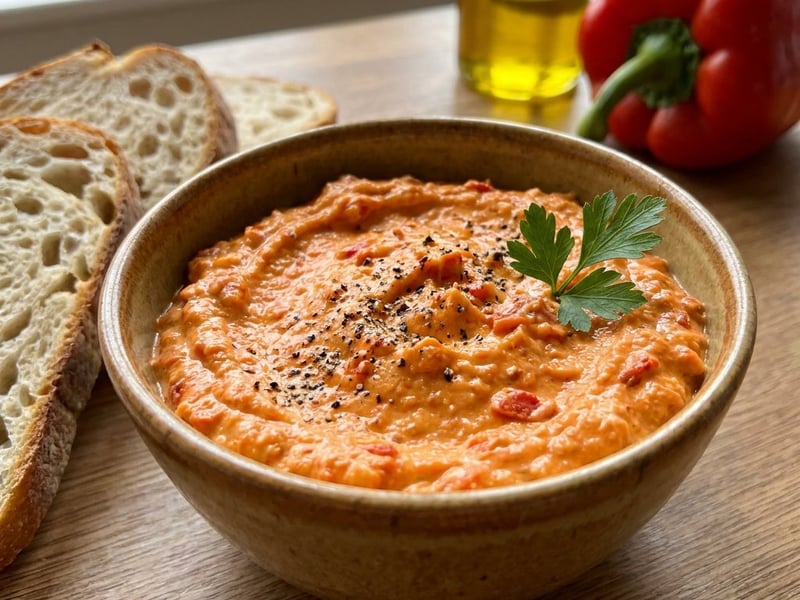 Roasted Pepper and Gervais Spread