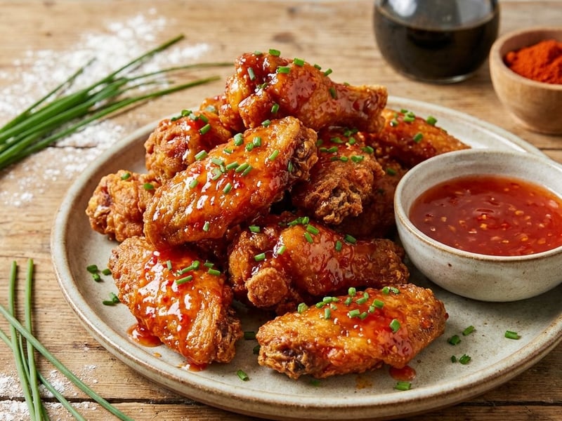 Fried Chicken Wings in Sweet Chili Sauce