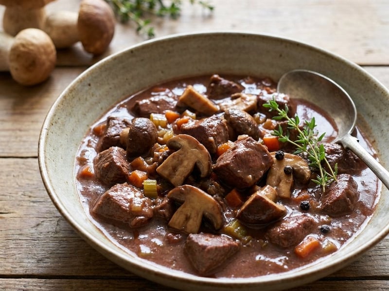 Roe Deer with Porcini Mushrooms