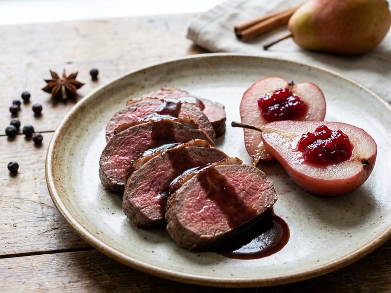 Fallow Deer Loin with Port Wine