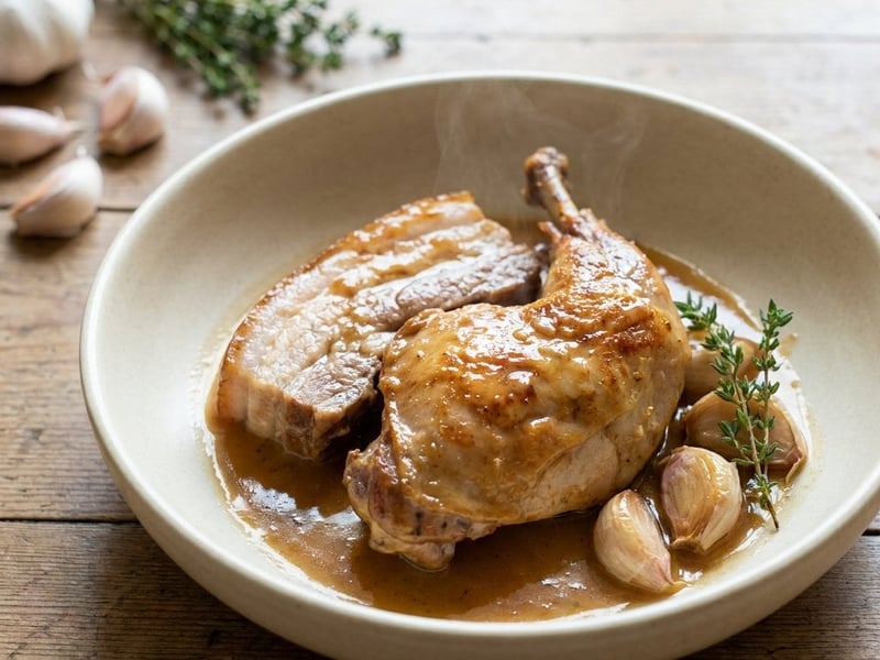 Rabbit with garlic