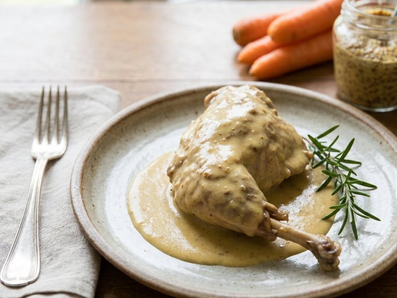 Rabbit in Mustard Sauce