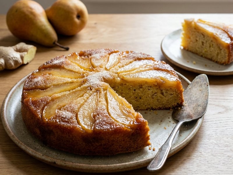 Upside-down Pear Cake